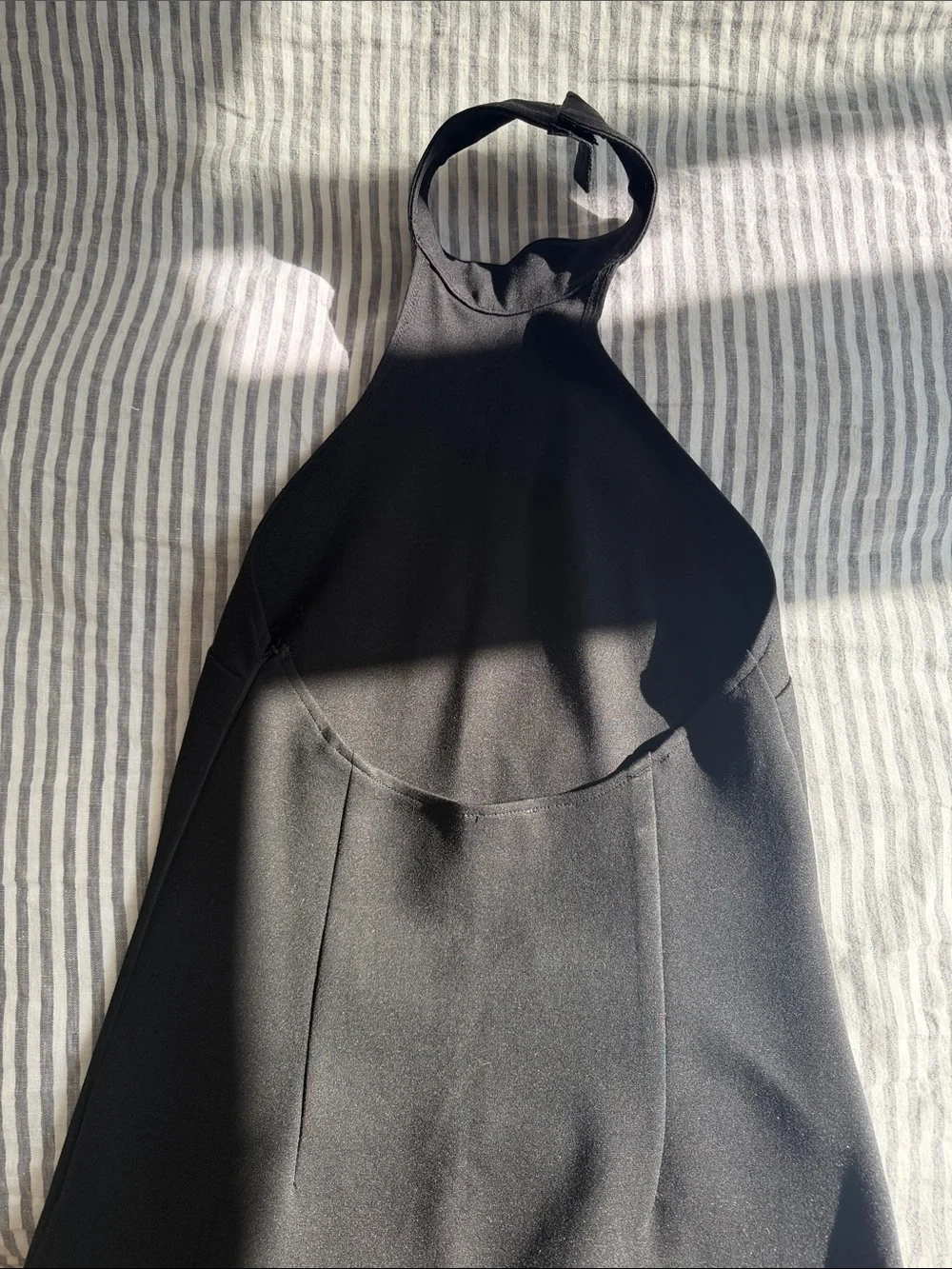 Tobi Black Halter Midi Dress